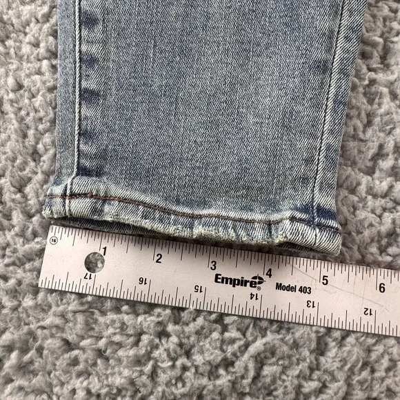Tractr Diane Mid Rise Distressed Indigo Medium Blue Stretch Jean Sz 6/28 NWT - Picture 7 of 10